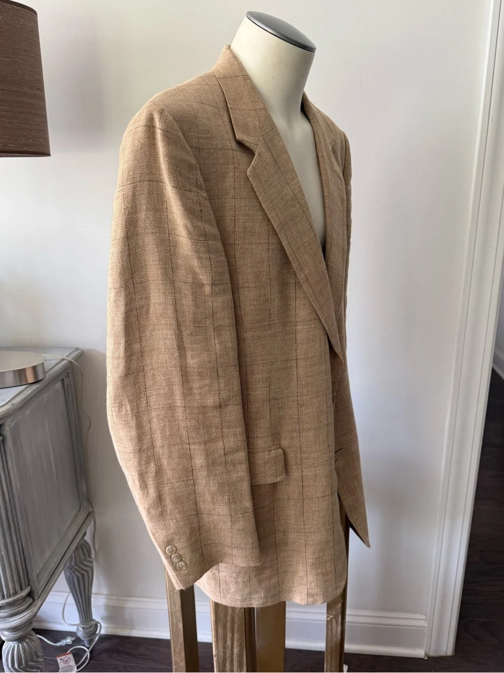 BROOKS BROTHERS 100% LINEN Sport Coat Jacket Size 43L